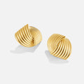 Beatrix | Gold-Plated Earrings with Fan Structure