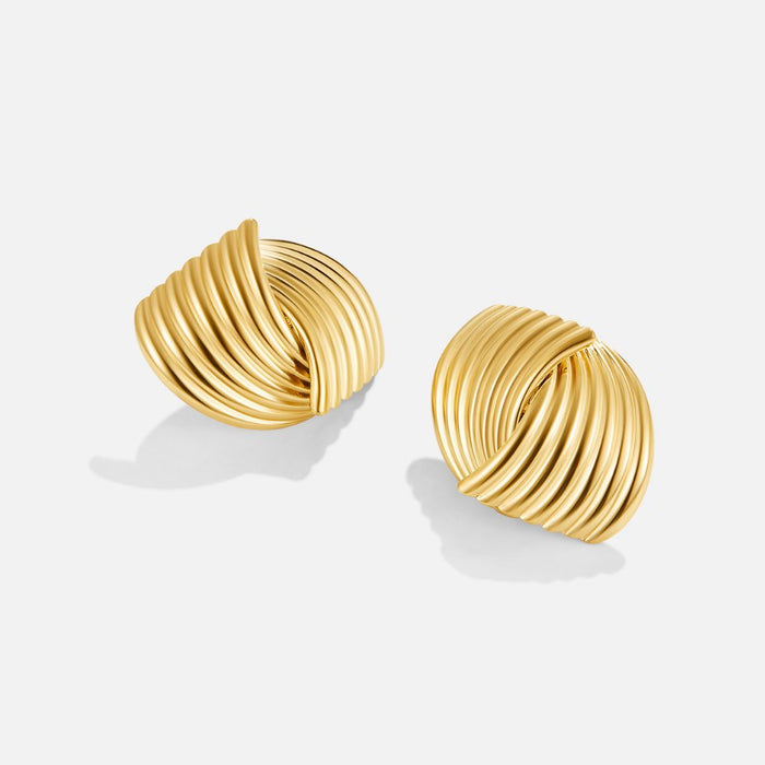 Beatrix | Gold-Plated Earrings with Fan Structure