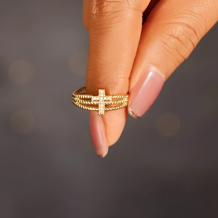 Beatriz | Gold-Plated Divine Protection Ring