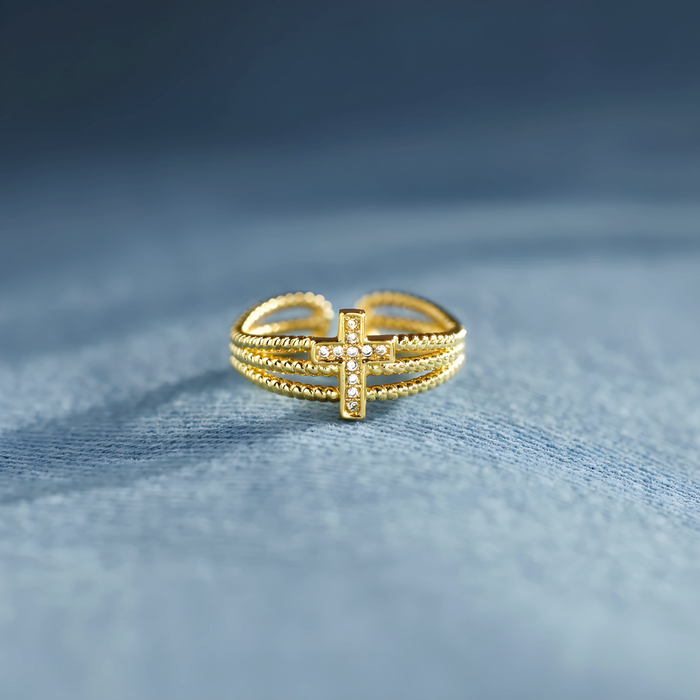 Beatriz | Gold-Plated Divine Protection Ring