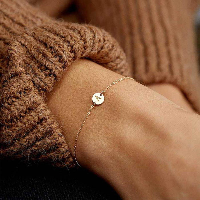 Beatriz | Silver Bracelet with Initial