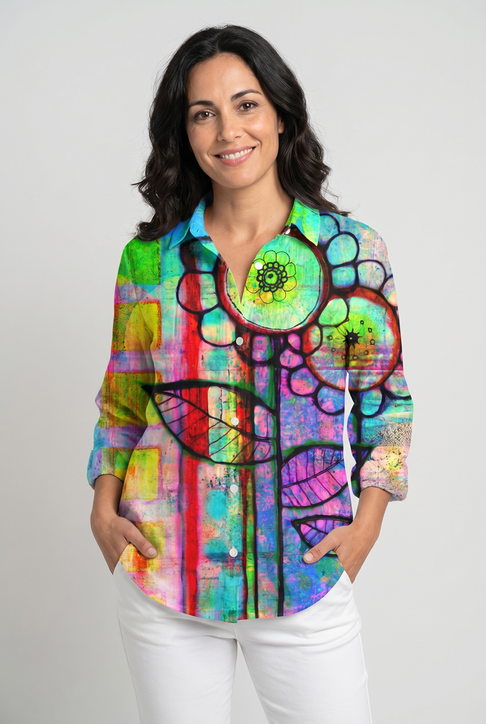 Bernadete | Blouse Floral Artistic