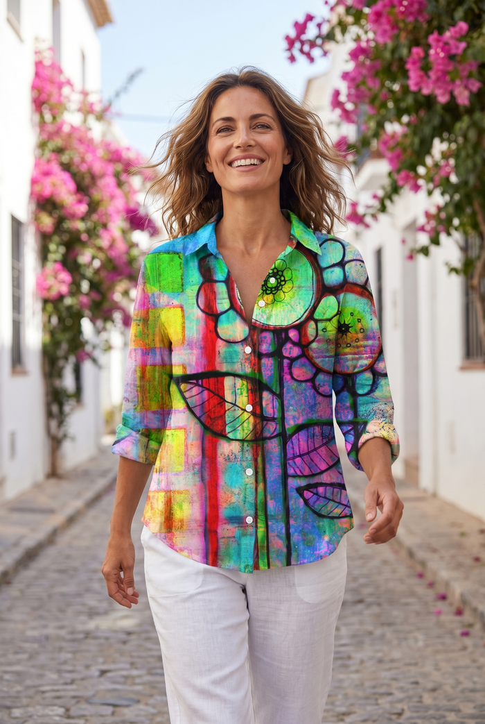 Bernadete | Blouse Floral Artistic
