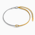 Bianca | Gold-Plated Gold Silver Eternal Knot Mom Daughter Silver Bracelet