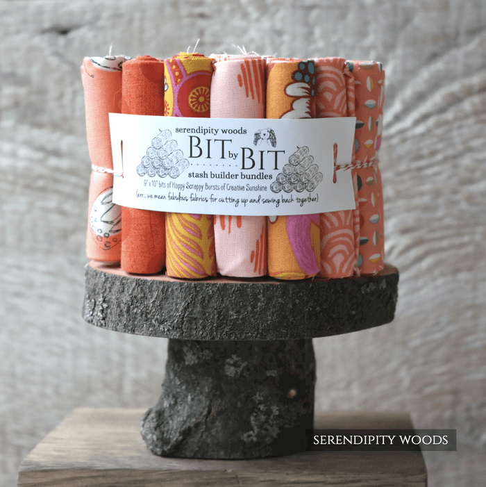 Bit by Bit Stash Builder Bundle, ORANGE - Scrappy Fat Sixteenth Bundle - 20 or 30 pc