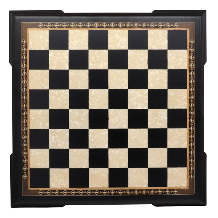 BLACK Chess Board | Mother of Pearl & Mosaic | 50mm Squares