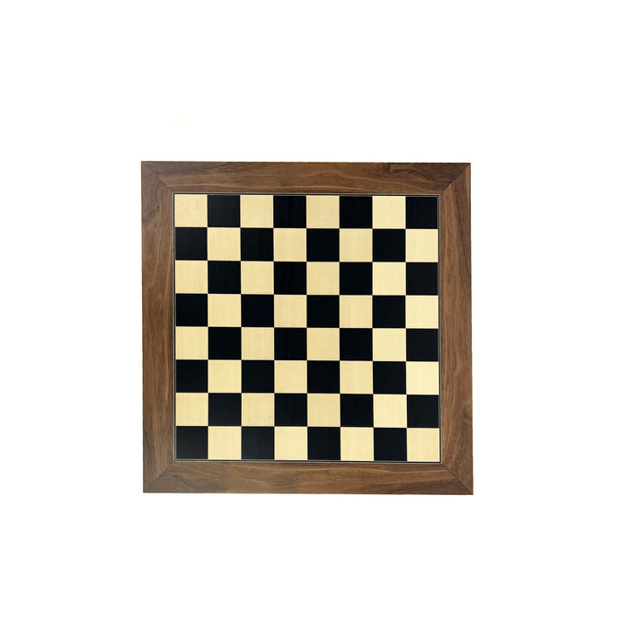 BLACK STAINED POPLAR & SYCAMORE | Walnut Border | Deluxe | 55mm Squares