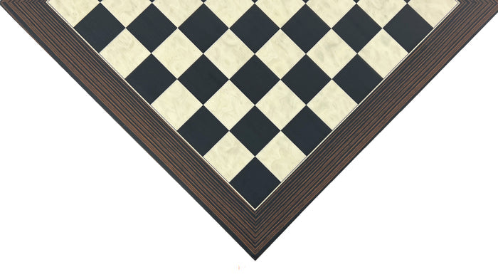 BLACK STAINED POPLAR & WHITE ERABLE with Ebony Border | Deluxe | 60mm Squares