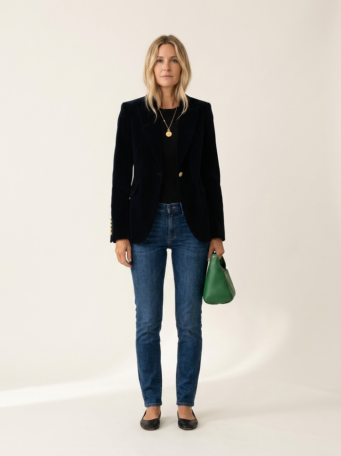 Blazer Line Luxurious black - editorial hero