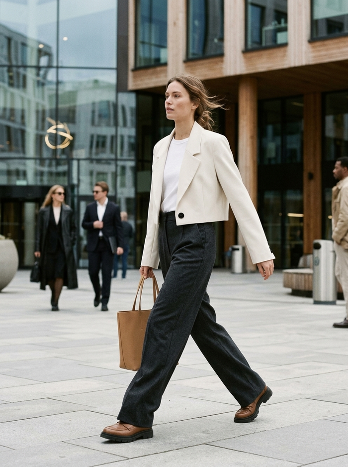 Blazer Short Sophisticated - city plaza morning lifestyle mood