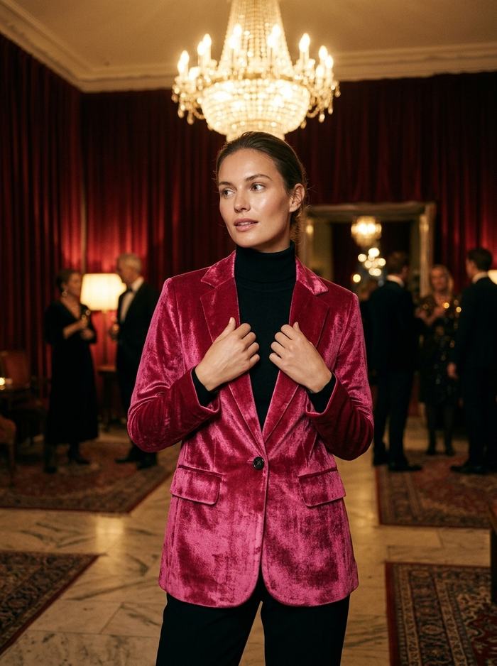Blazer Velvet Refined - theatre foyer lifestyle mood
