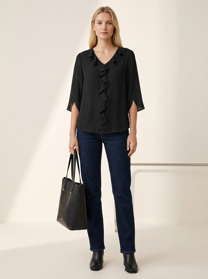 Blouse Comfortable and Versatile black - editorial hero