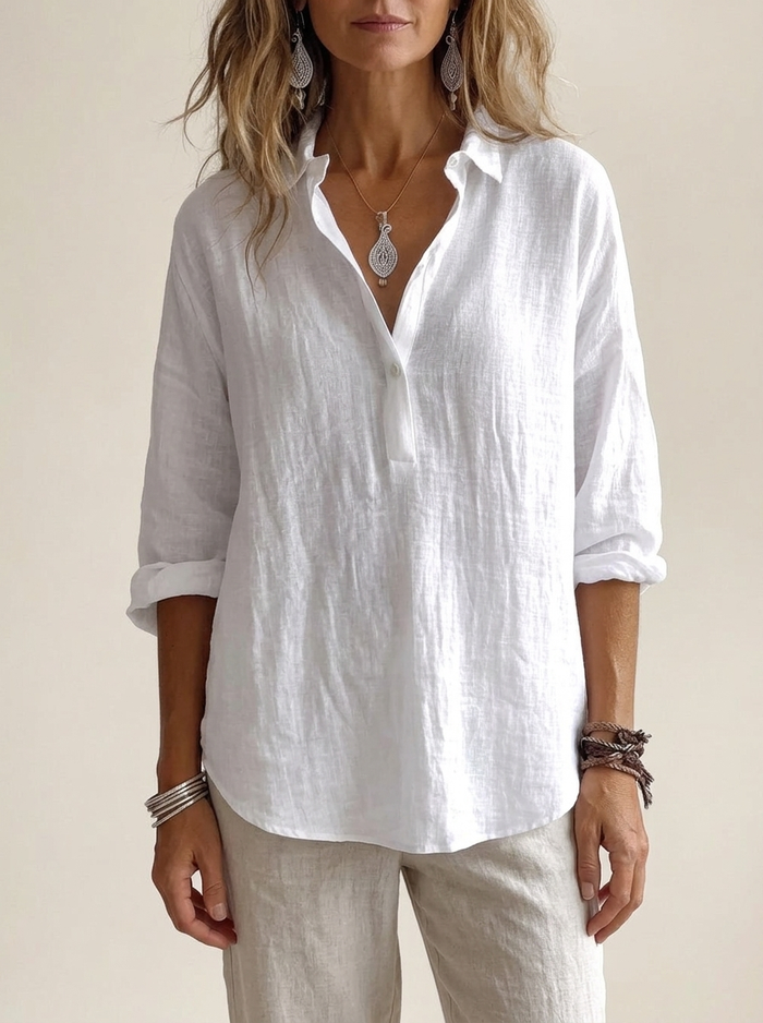 Blouse Style Casual Elegant white - editorial hero