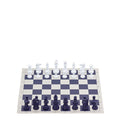 Blue Vinyl Roll-Up Tournament Set | 50 mm Squares