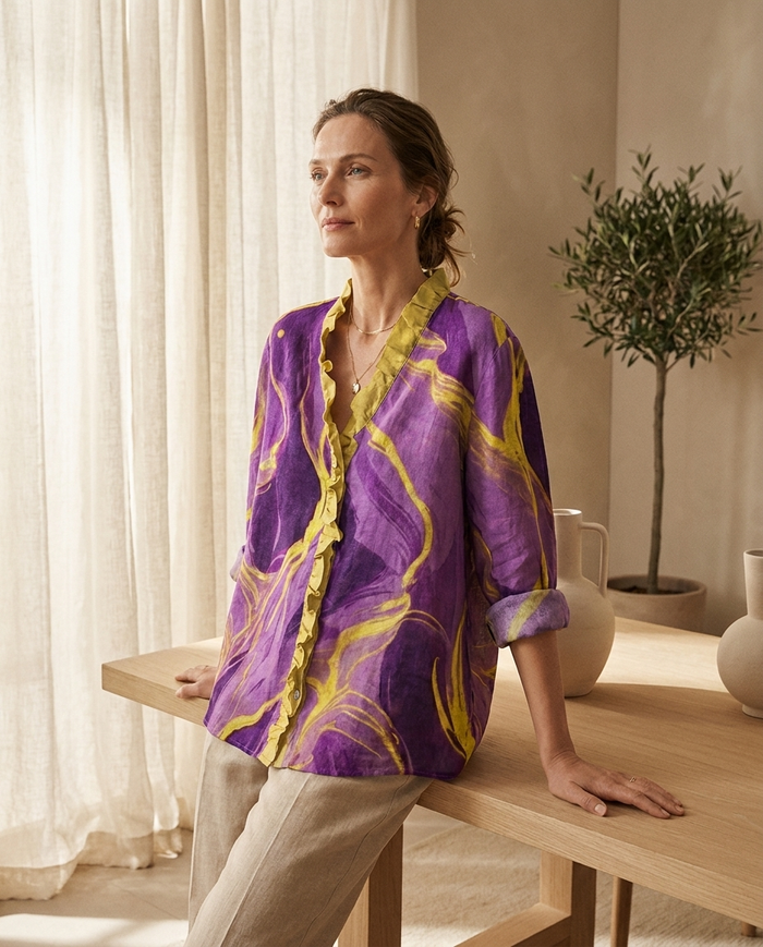 Bonnie | Linen Elegant Summer Blouse