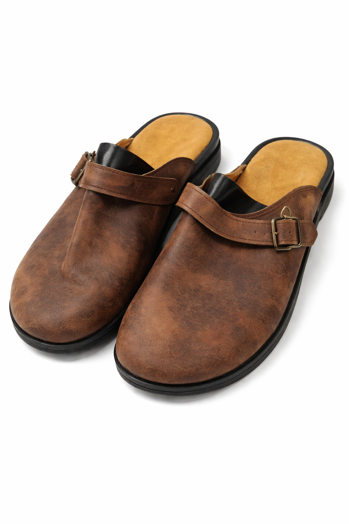 Buckled Comfort Mules
