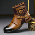 Buckled Suede and Leather Boots