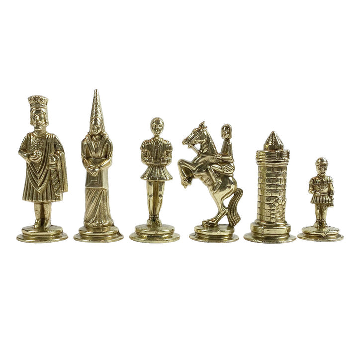 CAMELOT | Metal Chess Pieces | Gold & Silver | 90mm King | 50M