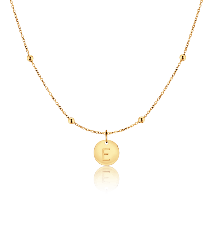 Camila | Gold-Plated Initial Circle Necklace