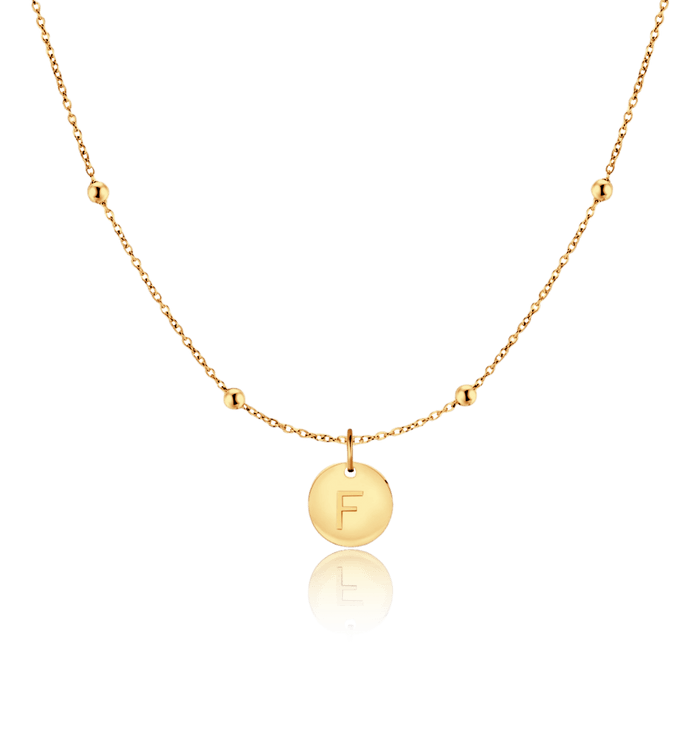 Camila | Gold-Plated Initial Circle Necklace