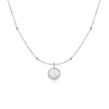 Camila | Silver Initial Circle Necklace