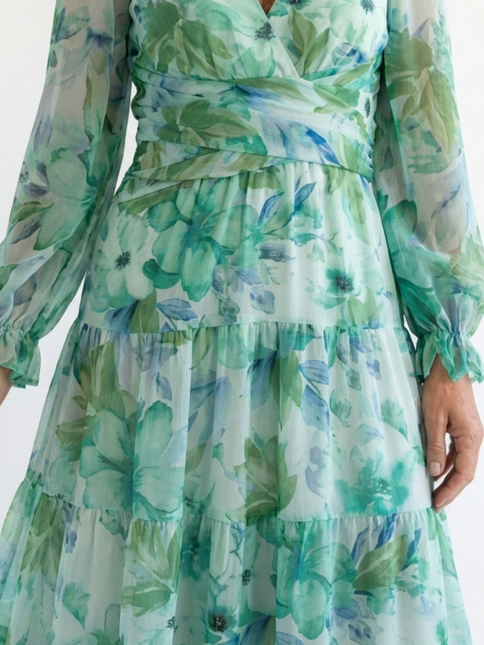 Camille | Long-Sleeve Floral Maxi Dress