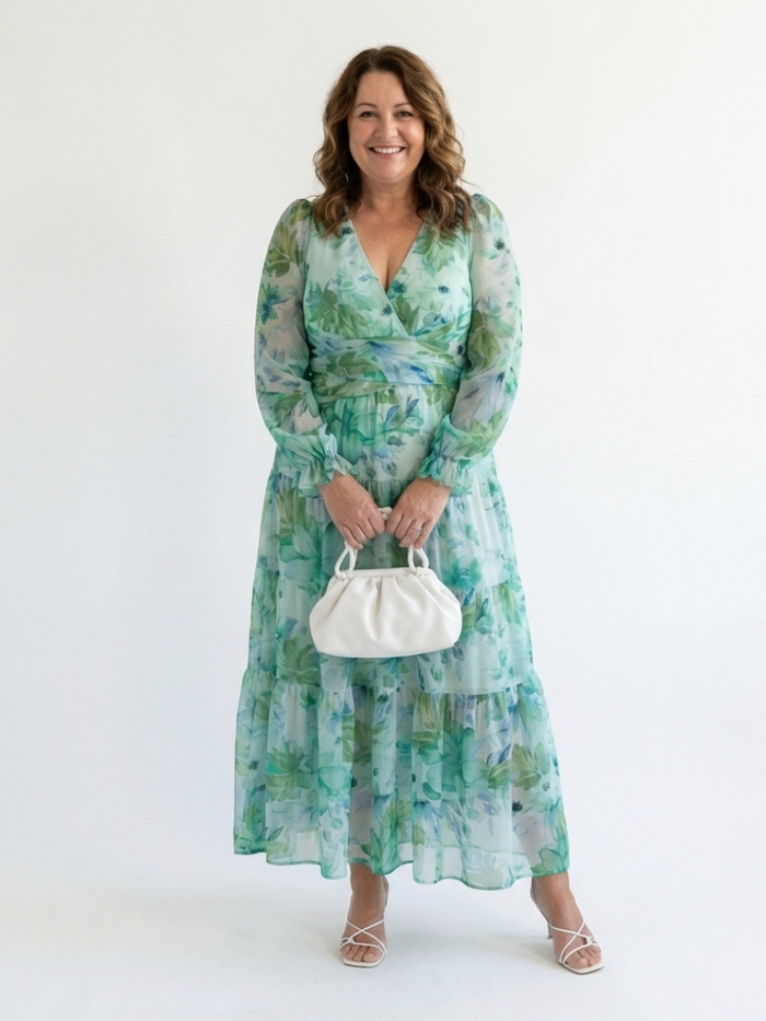 Camille | Long-Sleeve Floral Maxi Dress