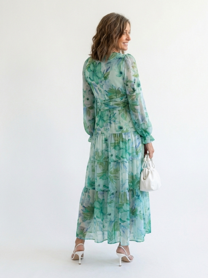 Camille | Long-Sleeve Floral Maxi Dress