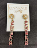 Canvas | AR Razorbacks Pearl Cluster Drop Earrings