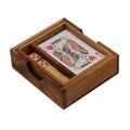 CARD Box | 11 cm | 1 Pack of Cards | 5 Wooden Dice