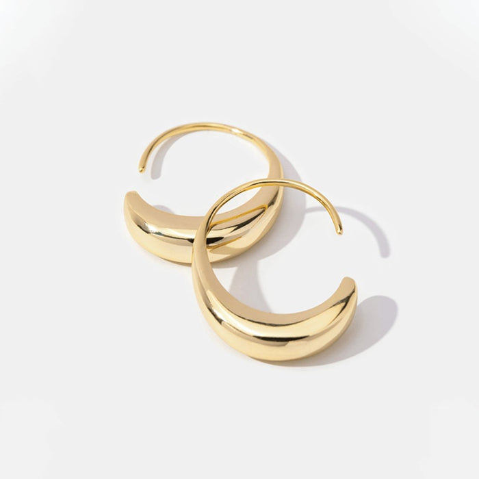 Carina | Gold-Tone Mini Hoops with Defined Line