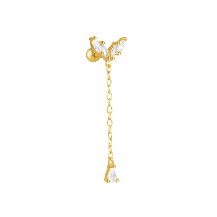 Carla | Gold-Plated Earrings with Delicate Curve