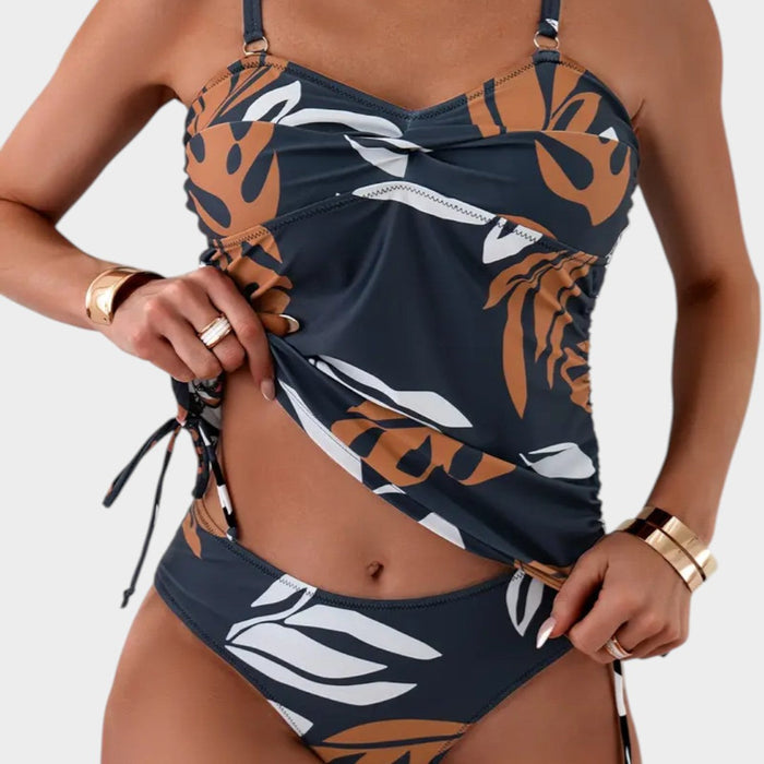 Carmen | With Printed Tropical Leaf Bikini