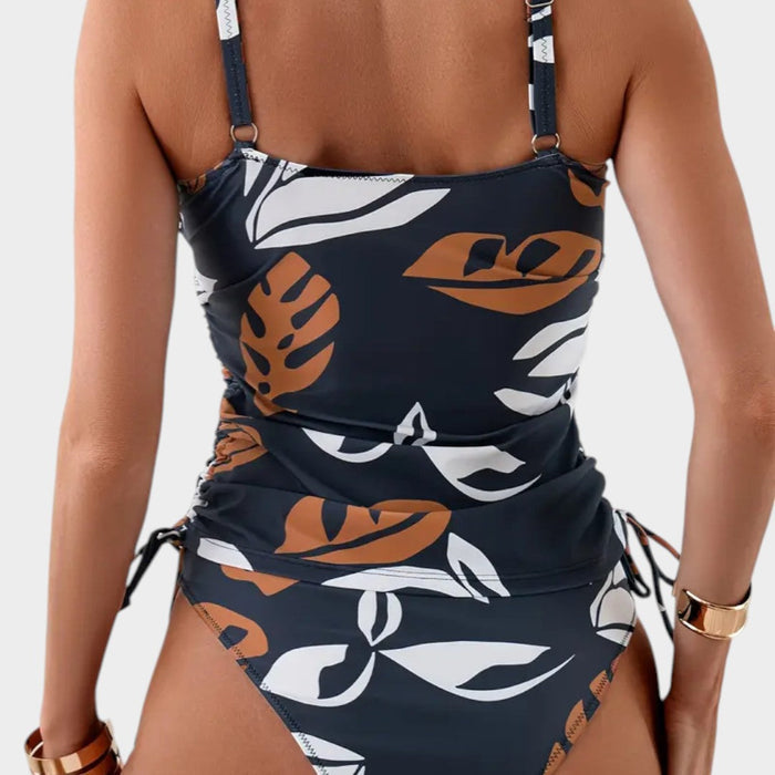 Carmen | With Printed Tropical Leaf Bikini