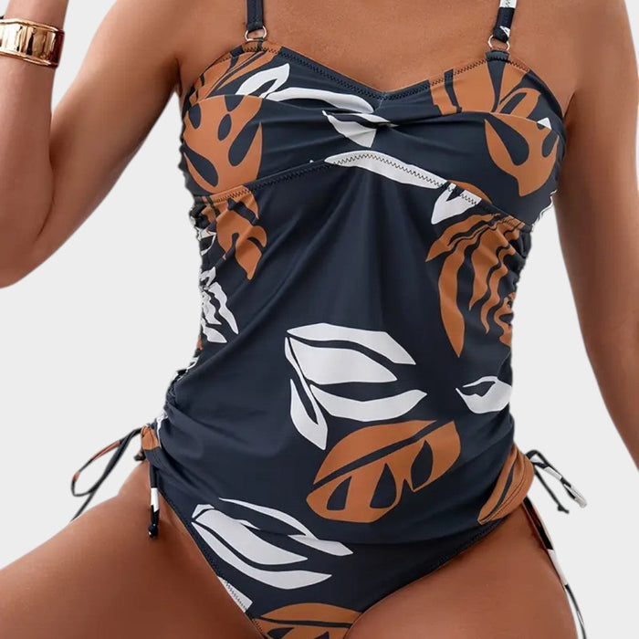 Carmen | With Printed Tropical Leaf Bikini