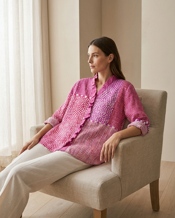 Cassandra | Linen Elegant Summer Blouse