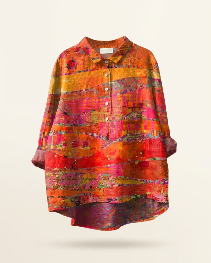 Catherine | Linen Elegant Summer Blouse