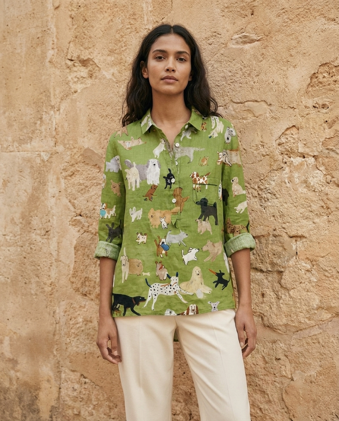Cecile | Linen Elegant Summer Blouse
