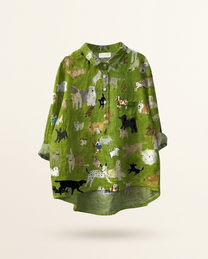 Cecile | Linen Elegant Summer Blouse