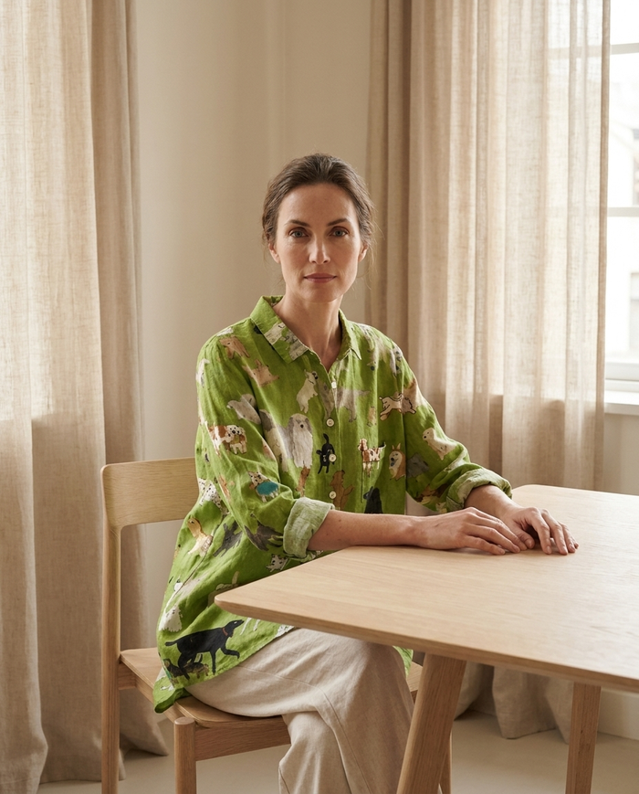 Cecile | Linen Elegant Summer Blouse
