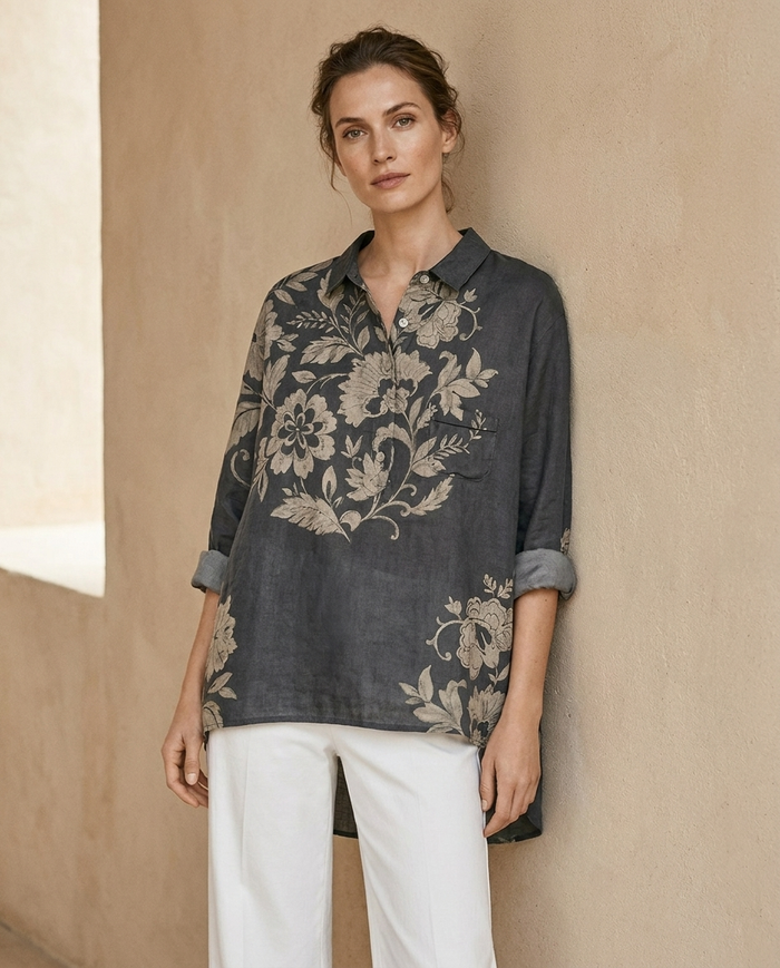 Celeste | Linen Elegant Summer Blouse