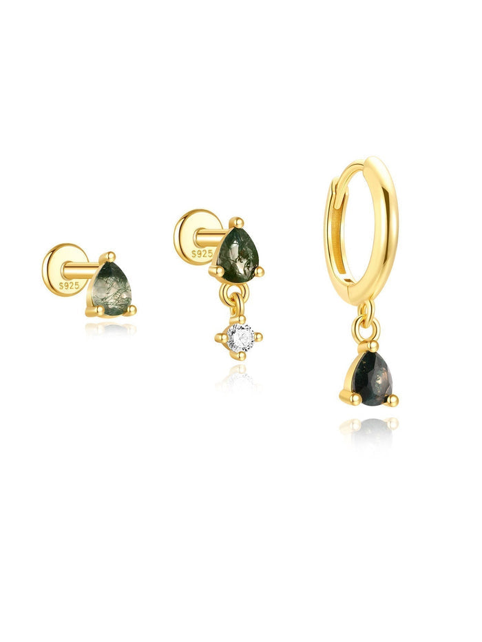 Celia | Gold-Plated Design Flowing Mona Earrings