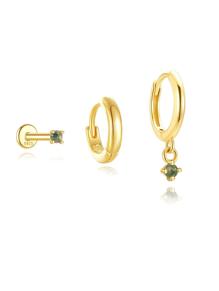 Celia | Gold-Plated Design Flowing Mona Earrings
