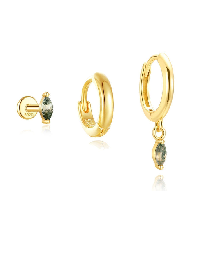 Celia | Gold-Plated Design Flowing Mona Earrings