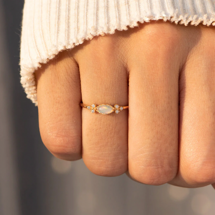Celia | Gold-Plated Opal Ring