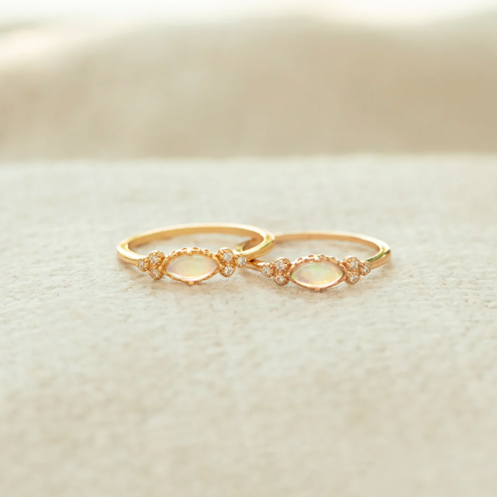 Celia | Gold-Plated Opal Ring