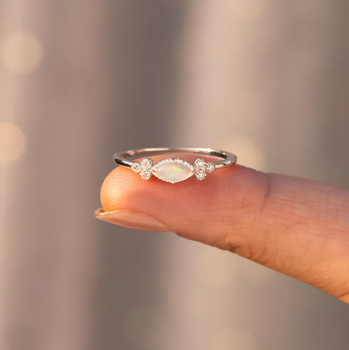 Celia | Gold-Plated Opal Ring