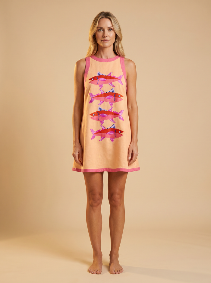 Celia | Print Sardine Mini Dress
