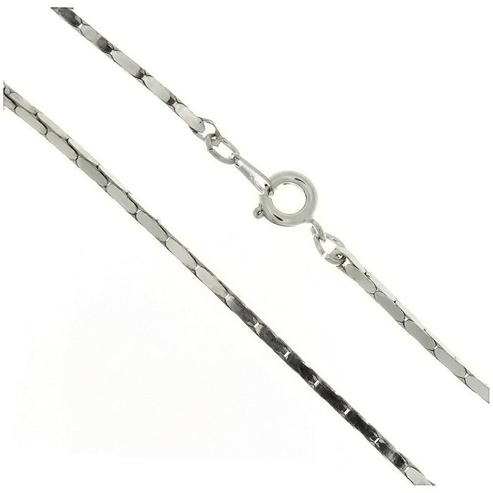 CHAIN NECKLACE ZEBRA SILVER 1.4 MM X 18 IN (DOZ)