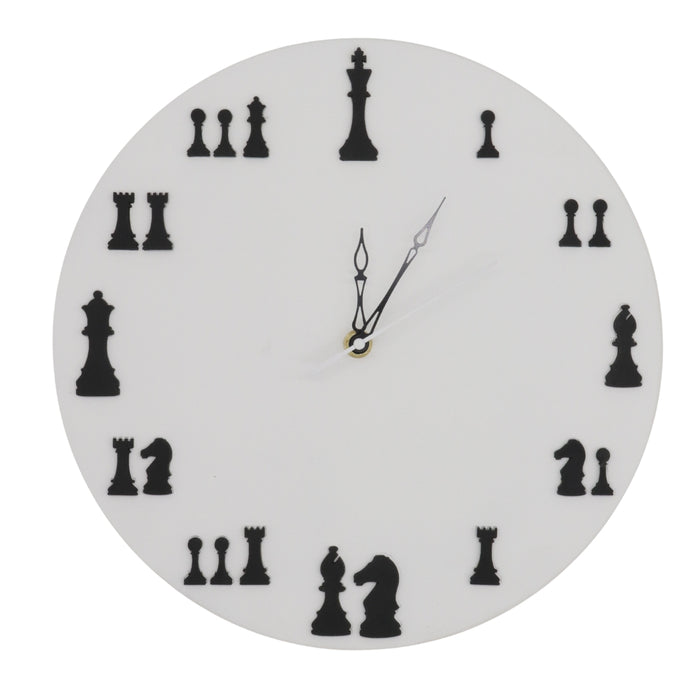 Chess Wall Clock | Round | Wood